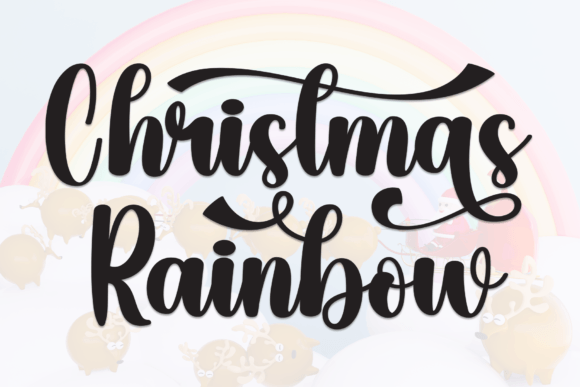 Christmas Rainbow Font for Business