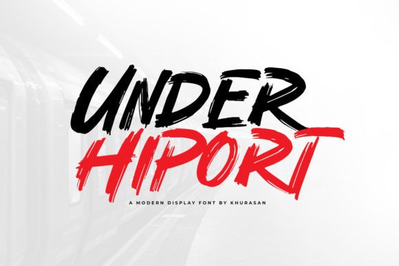 Under Hiport: A Bold Brush Font for Digital Marketing