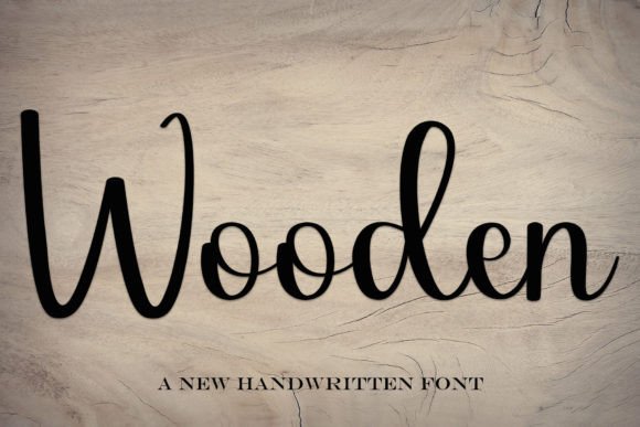 Wooden Font: Elegant Script for Crafters